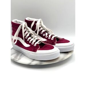 Vans Burgundy Suede‎ Sk8-Hi Sneakers Men's 6.5 Women's 8 NEW Skateboard Shoes